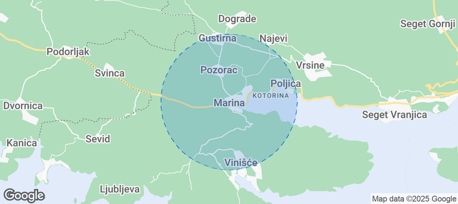 Općina Marina Airbnb map